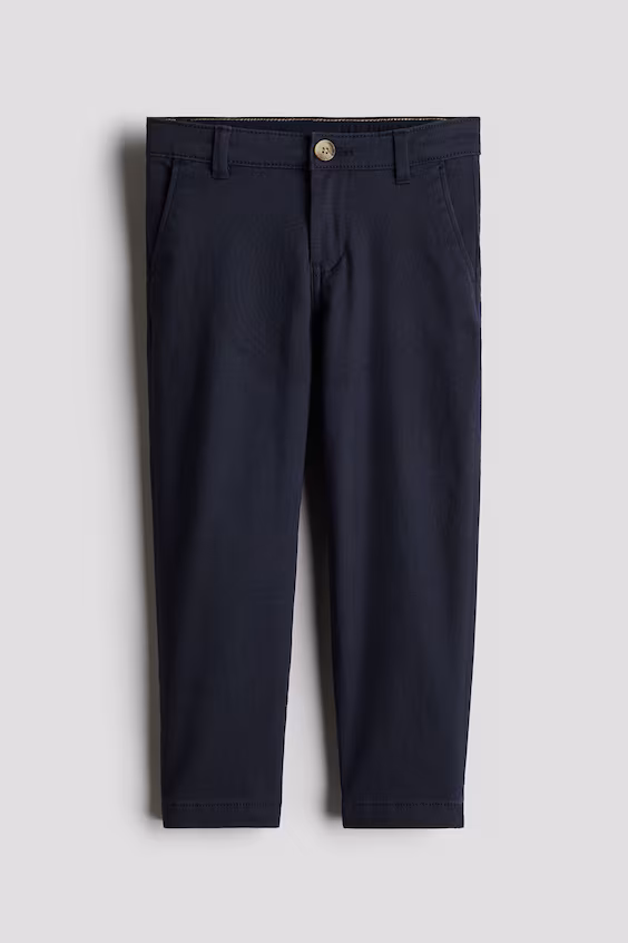 Брюки-чино из хлопкового саржевого канваса