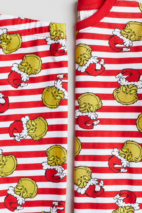 Пижама с принтом, из хлопкового джерси