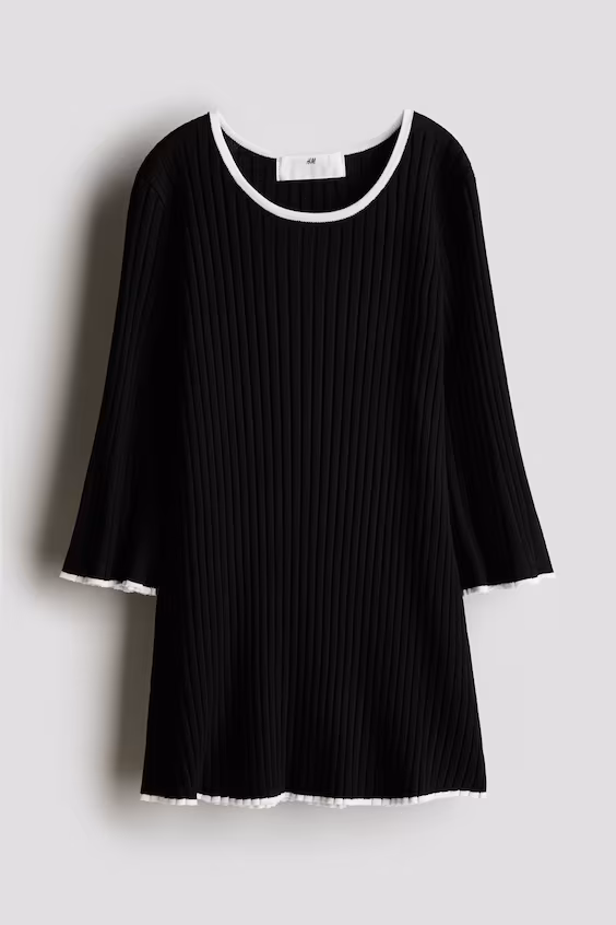 Платье из мягкой рубчатой ткани