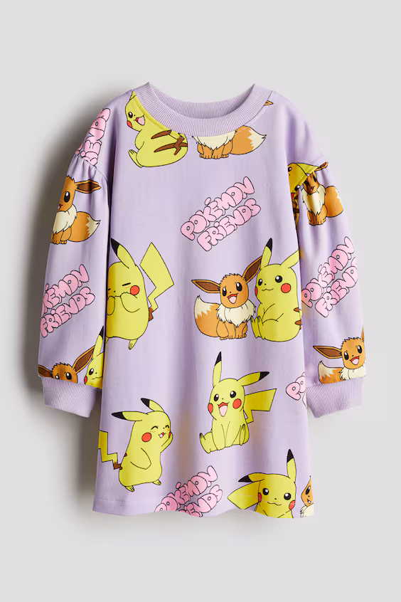 Платье из трикотажа с принтом