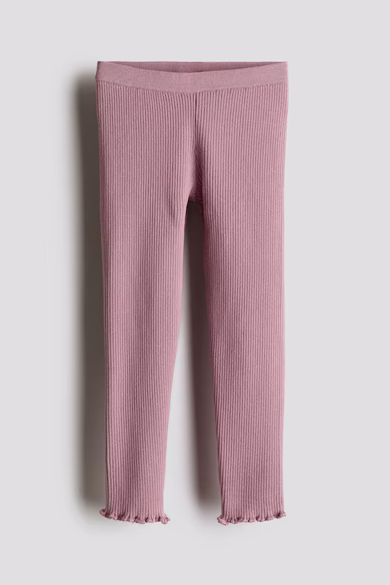 Леггинсы из мягкого рубчикового трикотажа