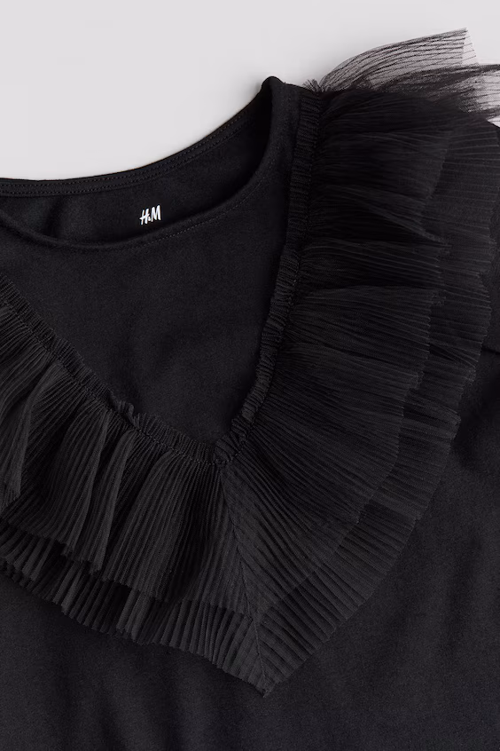 Свитер из хлопка с оборками