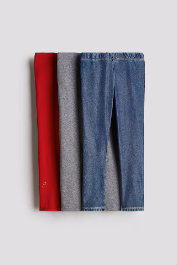 Набор из 3-х леггинсов из хлопка