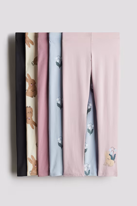 Набор из 5 леггинсов из хлопка