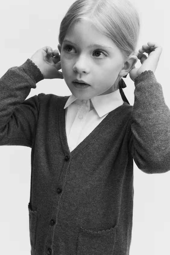 Школьный кардиган из хлопковой ткани