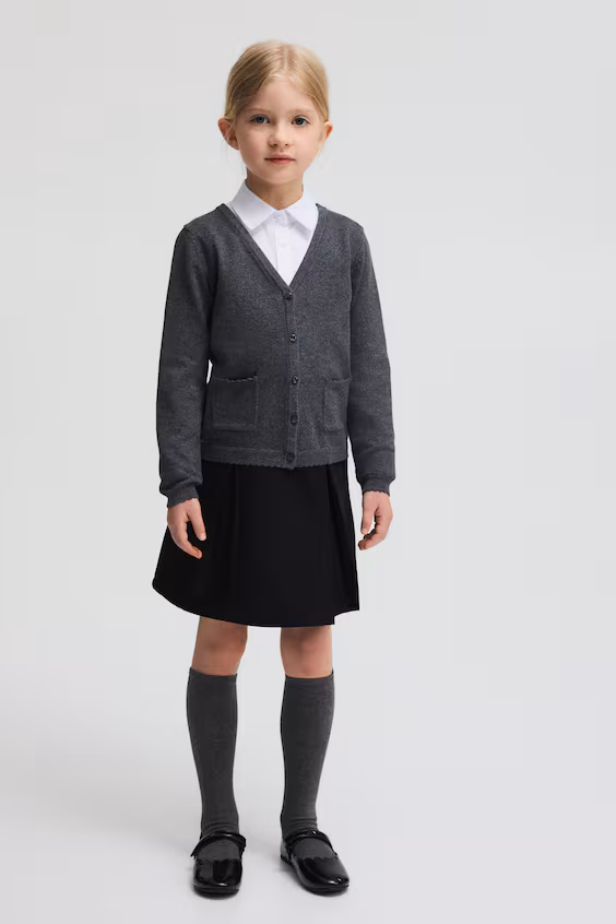 Школьный кардиган из хлопковой ткани