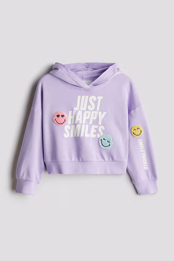 Толстовка с капюшоном и принтом