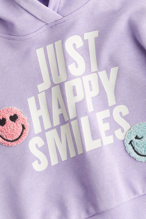 Толстовка с капюшоном и принтом