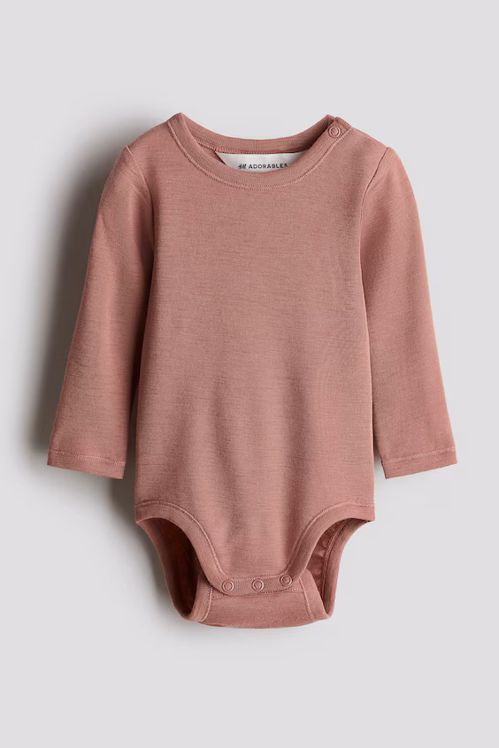 Боди из шерстяного джерси