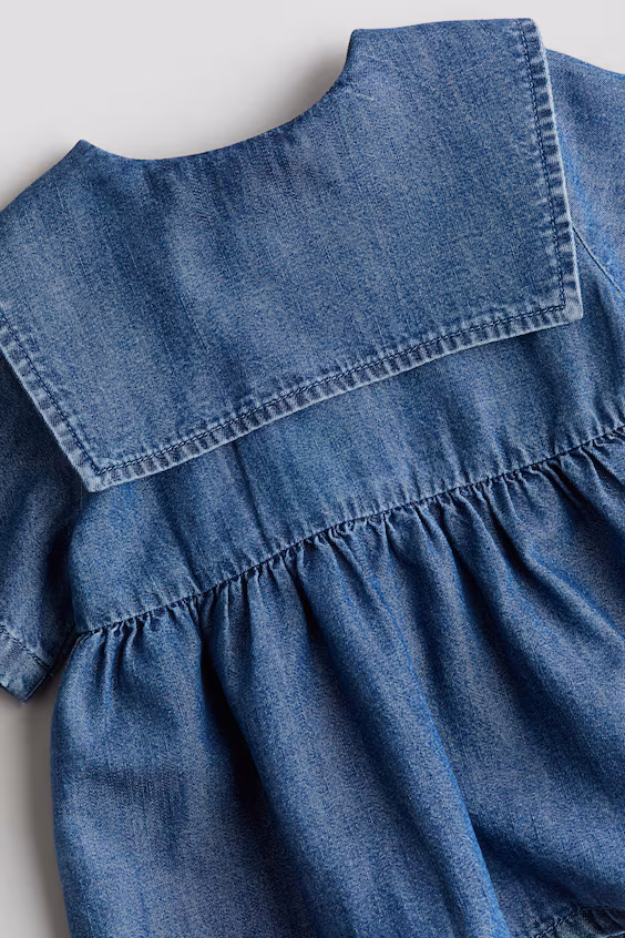 Платье из смесовой хлопковой джинсы