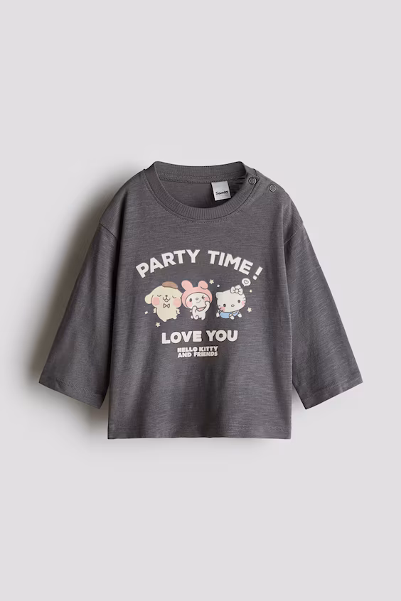 Джемпер из хлопка с принтом