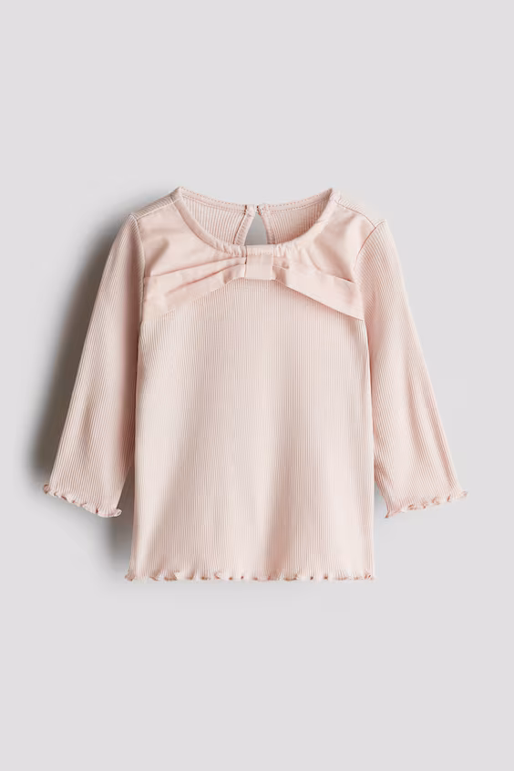 Джемпер из хлопка с бантом