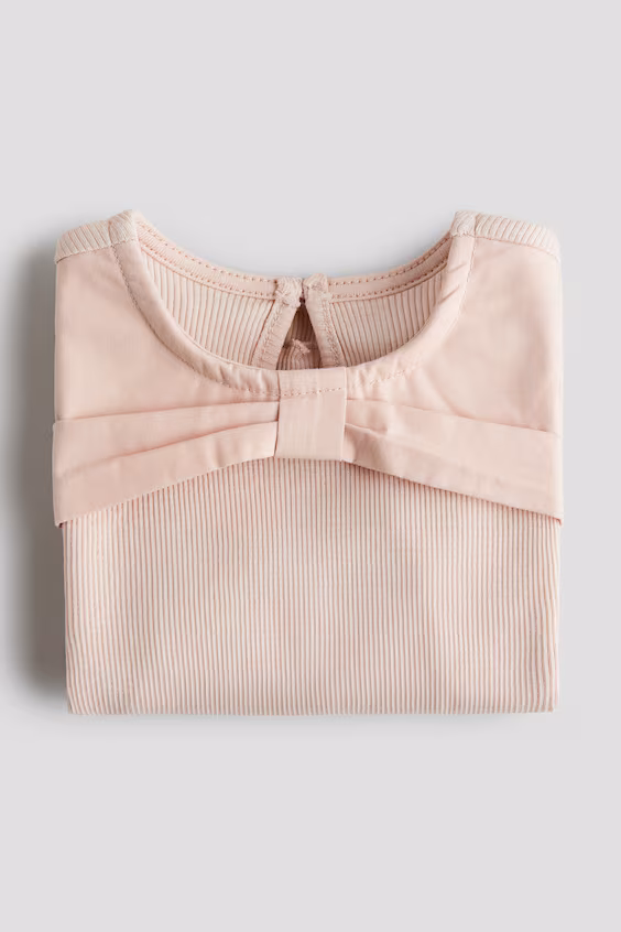 Джемпер из хлопка с бантом