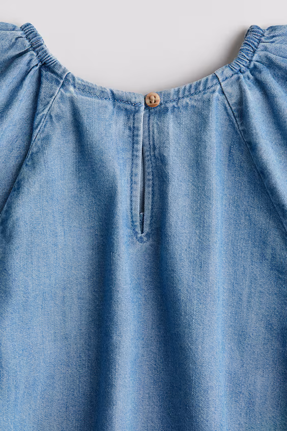 Блуза джинсовая расклешенная