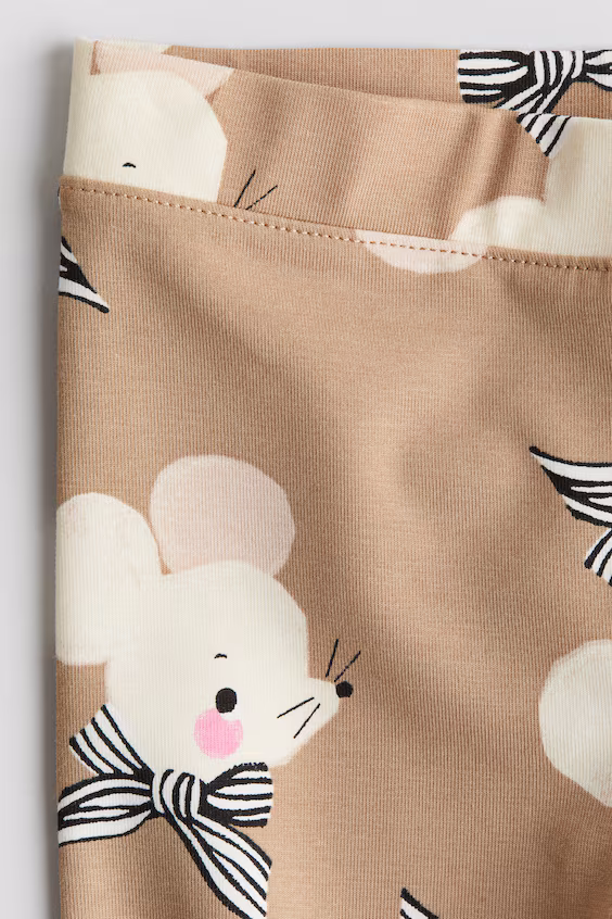 Леггинсы из джерси с принтом