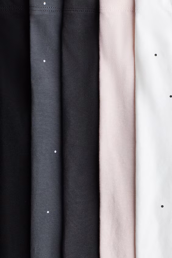 Набор из 5 леггинсов из джерси