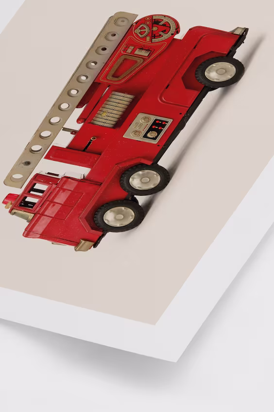 Плакат fire truck