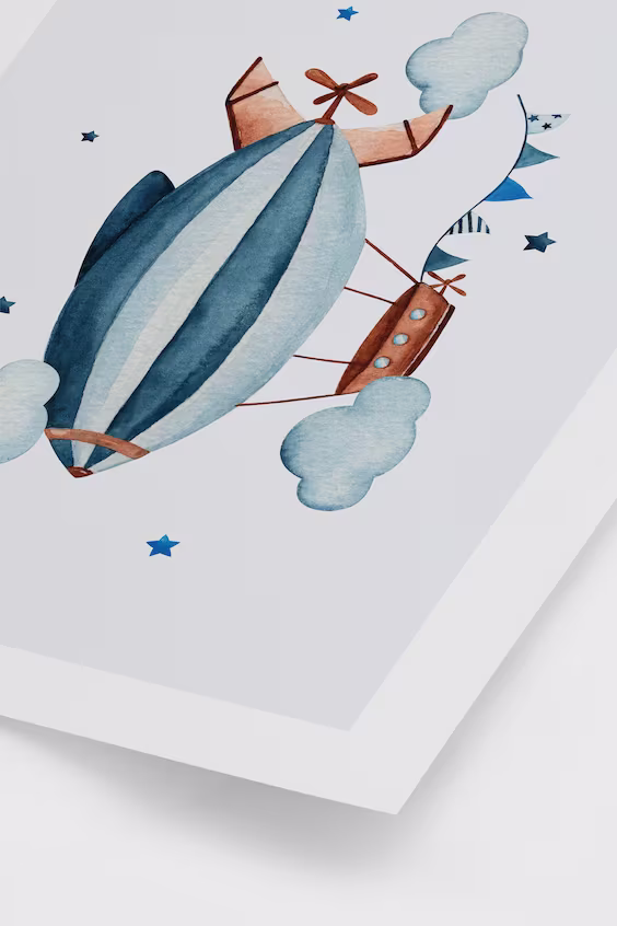 Плакат дирижабль