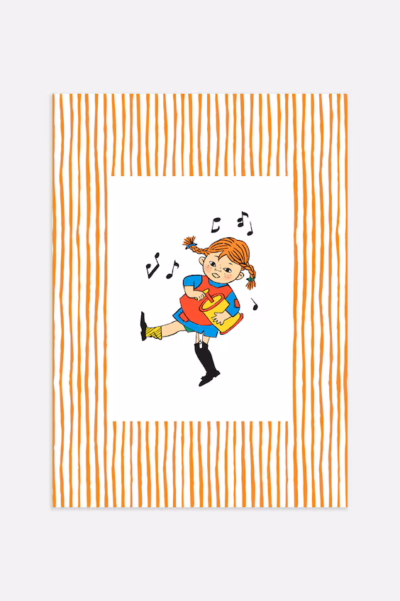 Постер pippi orange stripes