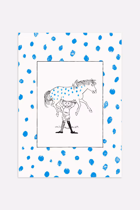 Постер pippi blue dots