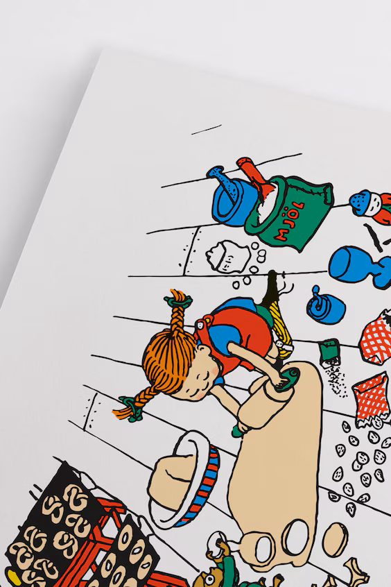 Постер píppi making biscuits