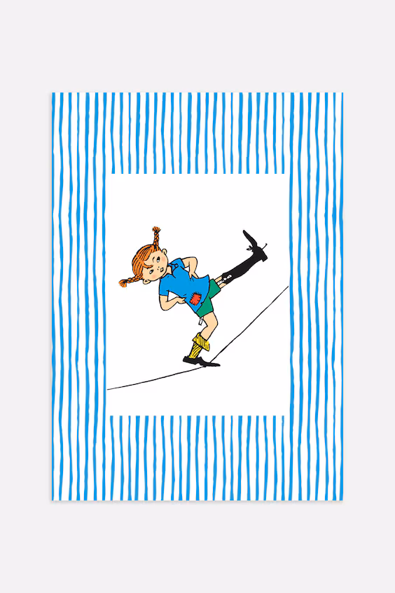 Постер píppi blue stripes