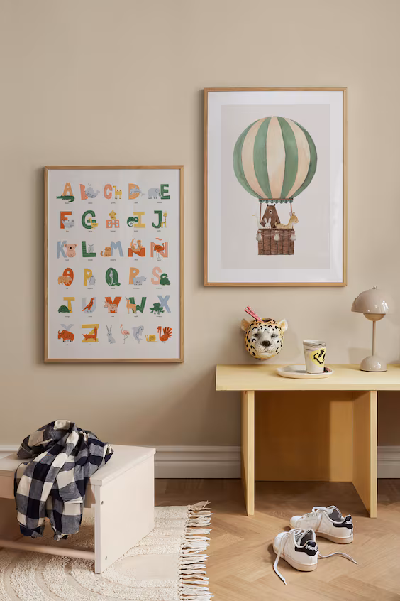 Плакат зеленое путешествие на воздушном шаре