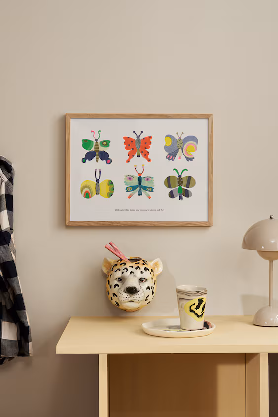 Плакат маленькие бабочки