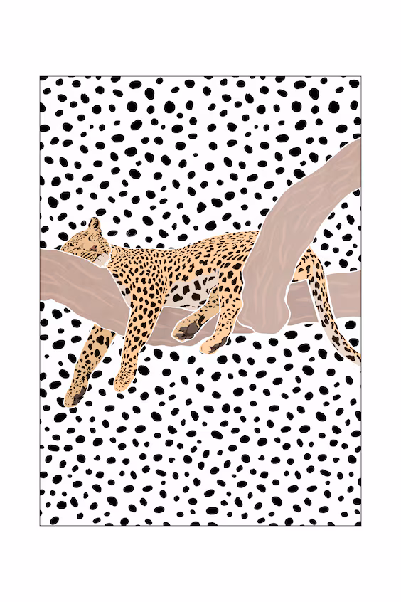 Sarah manovski - леопард спящий на полосках