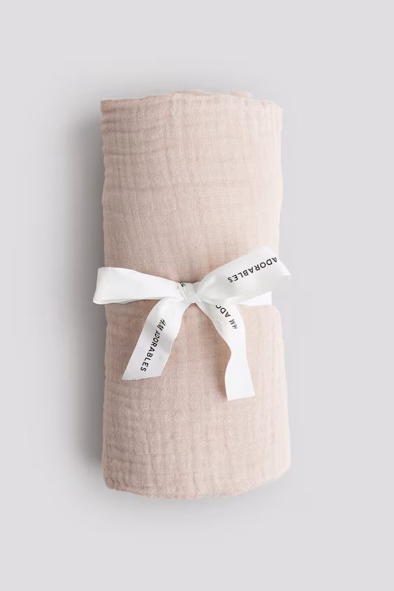 Простынь-чехол для детской кроватки из муслина