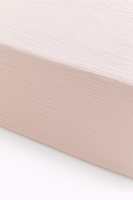 Простынь-чехол для детской кроватки из муслина