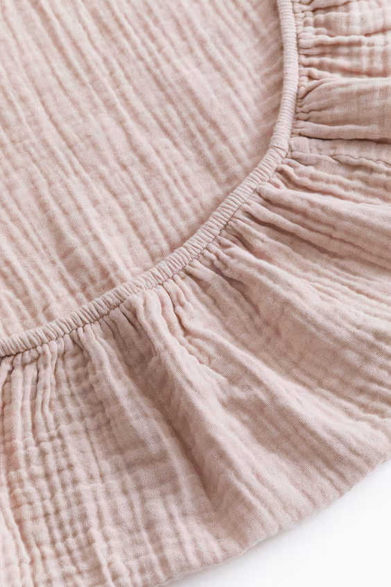 Простынь-чехол для детской кроватки из муслина