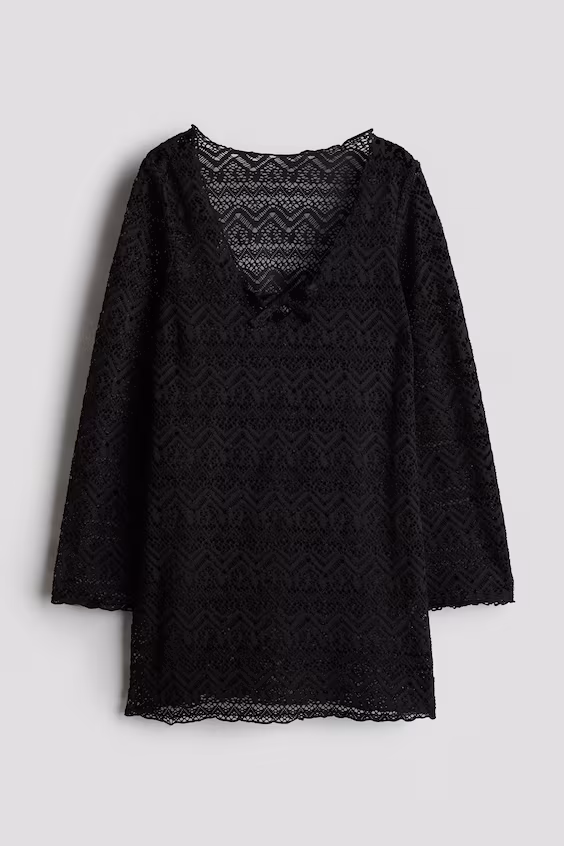 Пляжное платье с вязаным узором