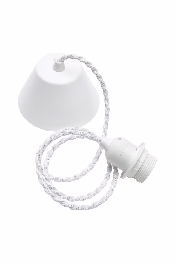 Комплект потолочного цветочного карниза с оплетенным кабелем 13см