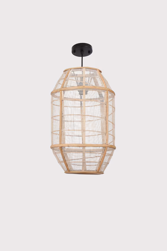 Подвесной светильник из льна