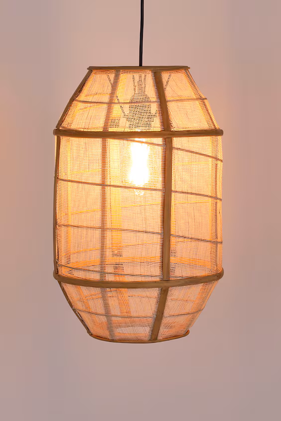 Подвесной светильник из льна