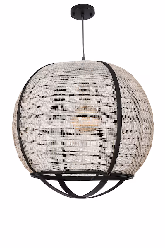 Подвесной светильник из льна