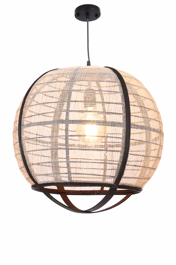 Подвесной светильник из льна