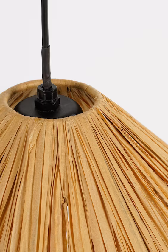 Подвесной светильник из райки