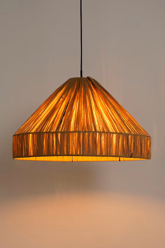 Подвесной светильник из райки