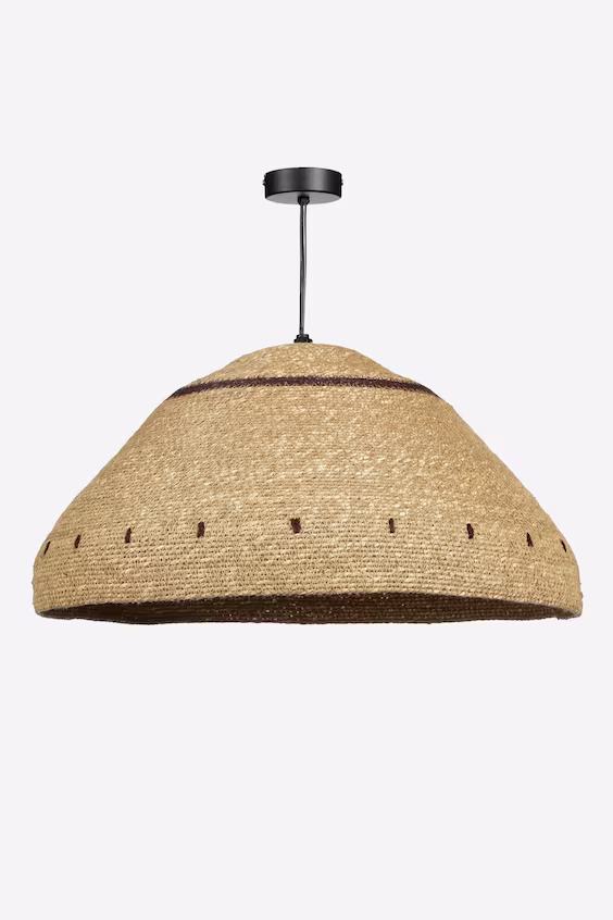 Подвесной светильник из джута