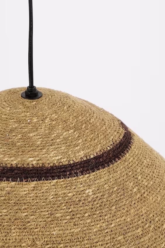 Подвесной светильник из джута