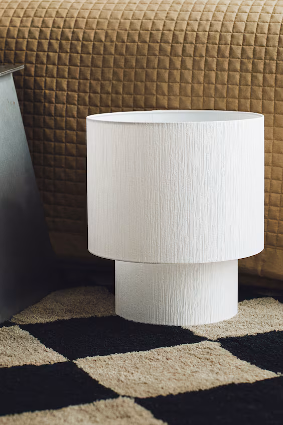 Настольная лампа большая в тканевом покрытии