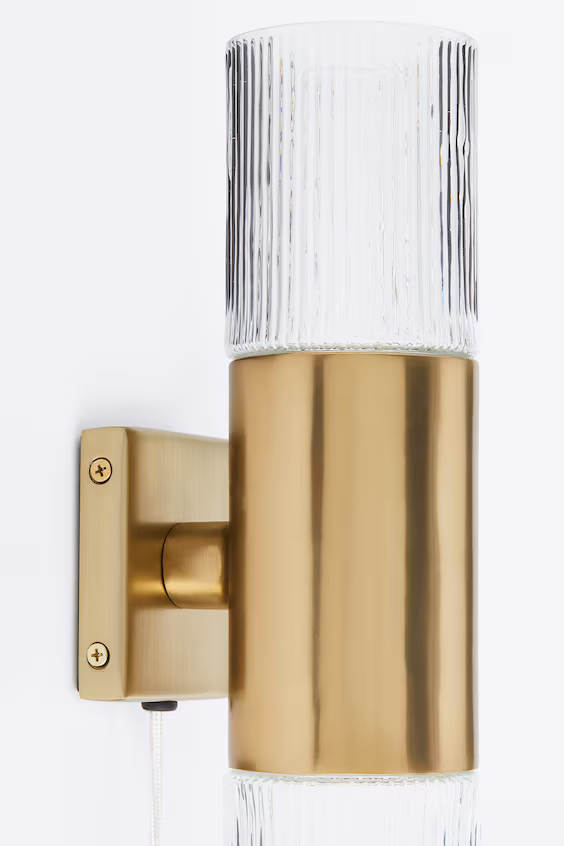 Настенный светильник из стекла