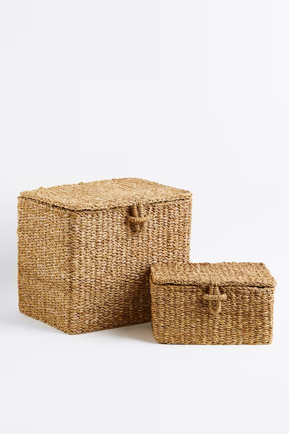 Прямоугольная корзина с крышкой