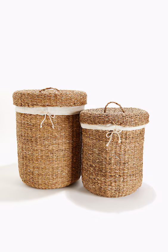 Корзина для грязного белья из морской травы