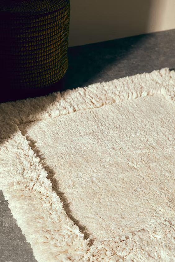 Коврик для ванной комнаты из пушистого хлопка