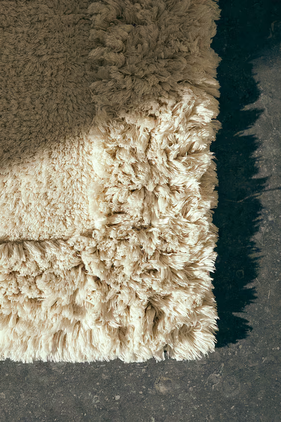 Коврик для ванной комнаты из пушистого хлопка