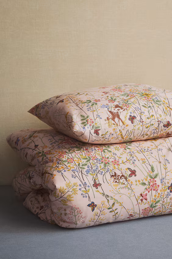 Набор детского постельного белья в бежево-розовых тонах