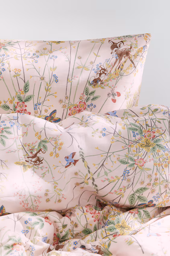 Набор детского постельного белья в бежево-розовых тонах